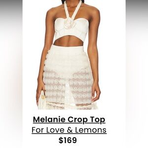 Melanie Crop Top in White
FOR LOVE & LEMONS